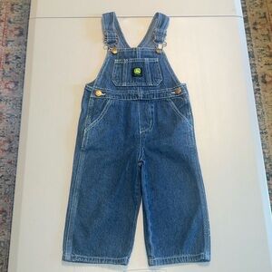 John Deere Boys Toddler Denim Overalls Size 2T
